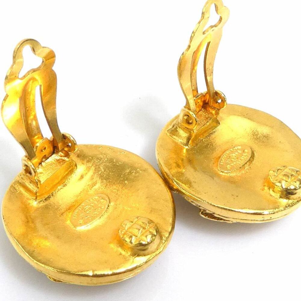 CHANEL Gold Logo Earrings - Picture 8 of 9